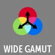 Amplia gama de colores (wide gamut)